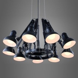 9 Luzes Modernas Contemporâneas Lustre de Camada Única Luminária