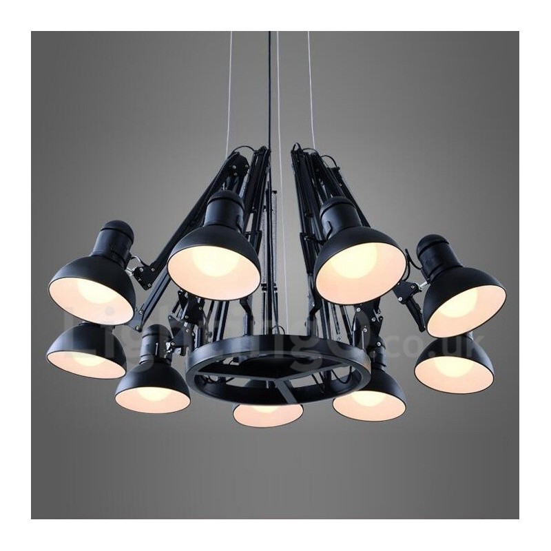 9 Luzes Modernas Contemporâneas Lustre de Camada Única Luminária
