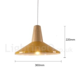 1 Luz Moderna Contemporânea De Madeira Pendente Luz