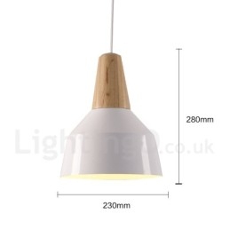 1 Luz Moderna Contemporânea De Madeira Pendente Luz