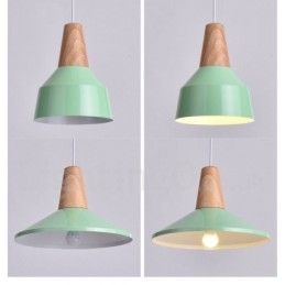 1 Luz Moderna Contemporânea De Madeira Pendente Luz