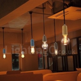 1 Luz Rustic Lodge Concrte Pendente Luz