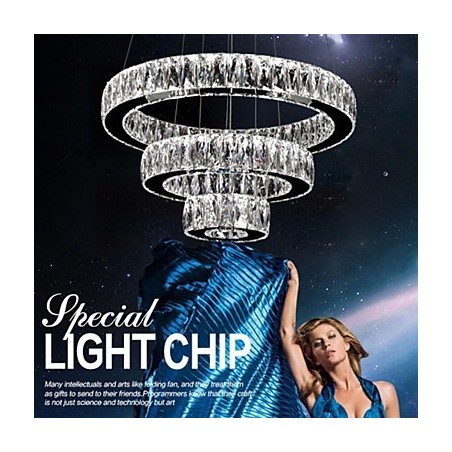 Lustre de cristal Luzes Iluminação moderna Três anéis D305070 K9 Grandes luminárias de teto de cristal Lustre de cristal Luzes Iluminação moderna Três anéis D305070 K9 Grandes luminárias de teto de cristal