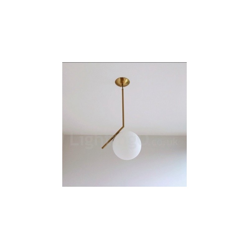 1 luz moderna contemporânea pendente com cúpula de vidro