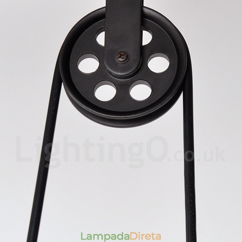 Luminária pendente de metal vintage country com 2 luzes