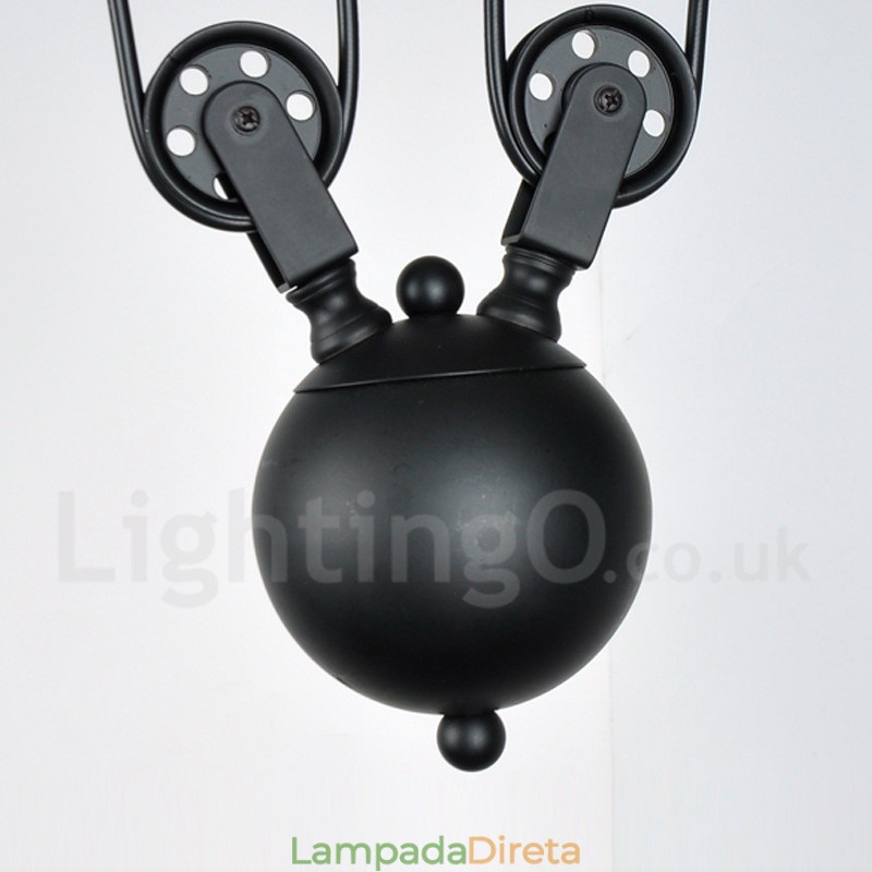 Luminária pendente de metal vintage country com 2 luzes