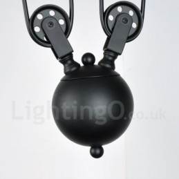 Luminária pendente de metal vintage country com 3 luzes