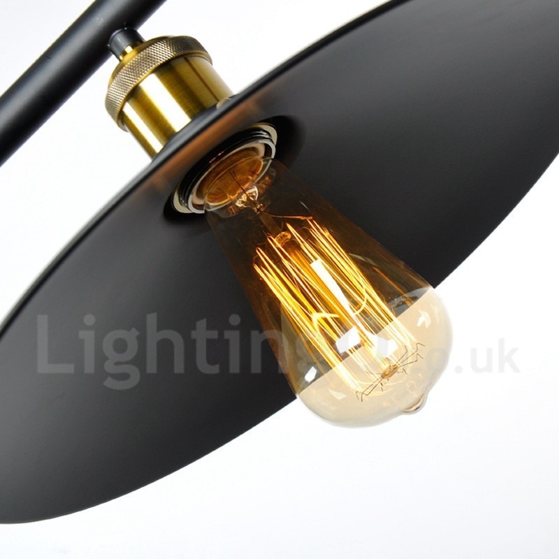 Luminária pendente de metal vintage country com 3 luzes
