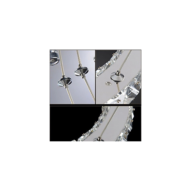 Lustre de cristal Luzes Iluminação moderna Três anéis D305070 K9 Grandes luminárias de teto de cristal