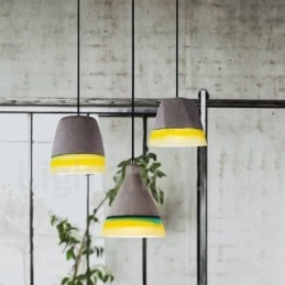 1 Luz Vintage Concrte Pendant Light