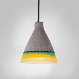 1 Luz Vintage Concrte Pendant Light