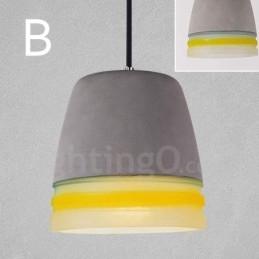 1 Luz Vintage Concrte Pendant Light
