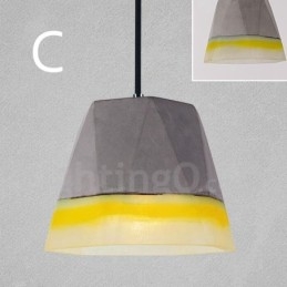 1 Luz Vintage Concrte Pendant Light