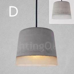 1 Luz Vintage Concrte Pendant Light