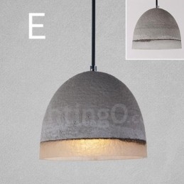 1 Luz Vintage Concrte Pendant Light