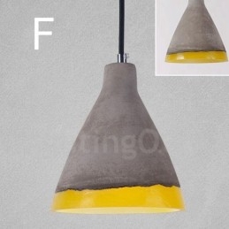 1 Luz Vintage Concrte Pendant Light