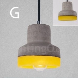 1 Luz Vintage Concrte Pendant Light