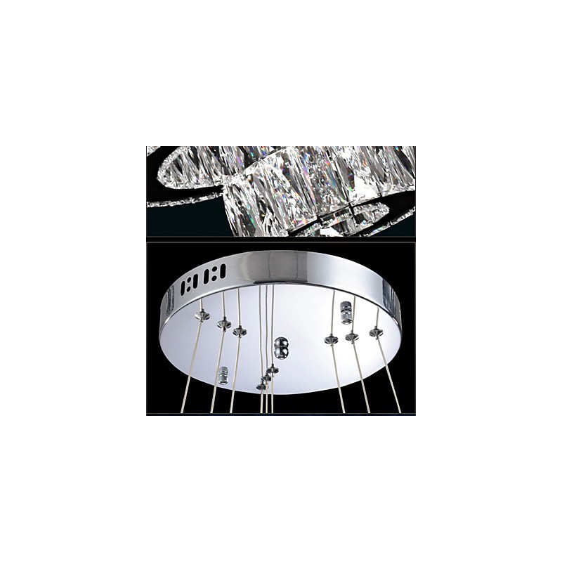 Lustre de cristal Luzes Iluminação moderna Três anéis D305070 K9 Grandes luminárias de teto de cristal