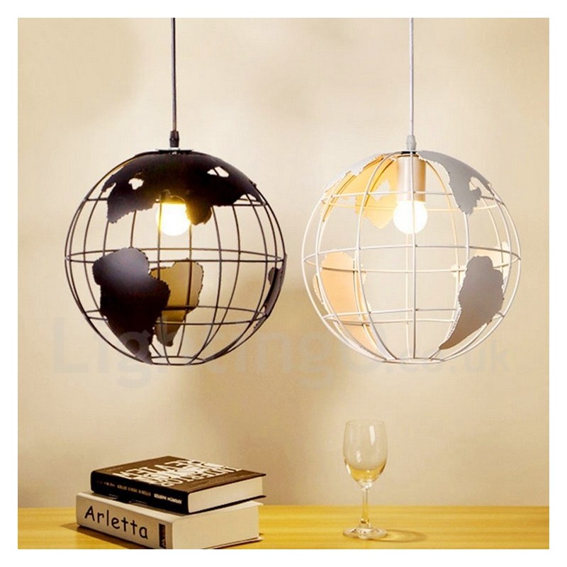 Luminária pendente de metal Country Vintage Globe