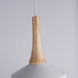 Luminária pendente moderna contemporânea de madeira e metal