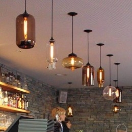 Moderno Contemporâneo Multi Cores 1 Luz de Vidro Pendente Luz