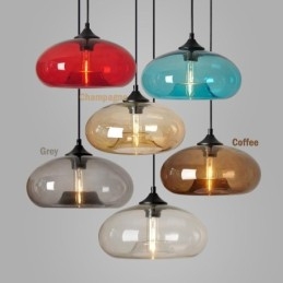 Moderno Contemporâneo Multi Cores 1 Luz de Vidro Pendente Luz