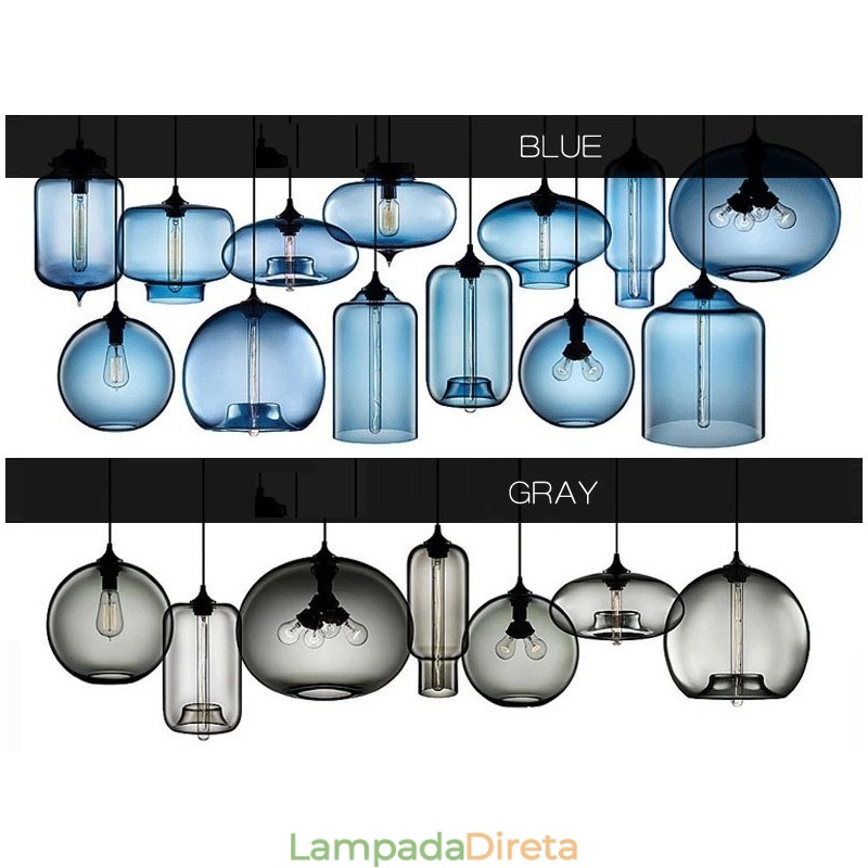 Moderno Contemporâneo Multi Cores 1 Luz de Vidro Pendente Luz