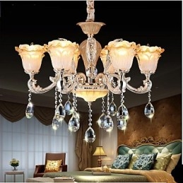 Luminária pendente de cristal retrô estilo europeu Luminária Americange