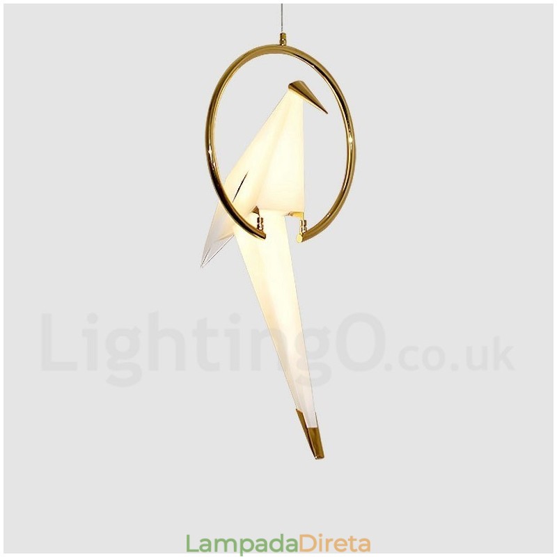 Luminária pendente moderna contemporânea Paper Crane 1 luz