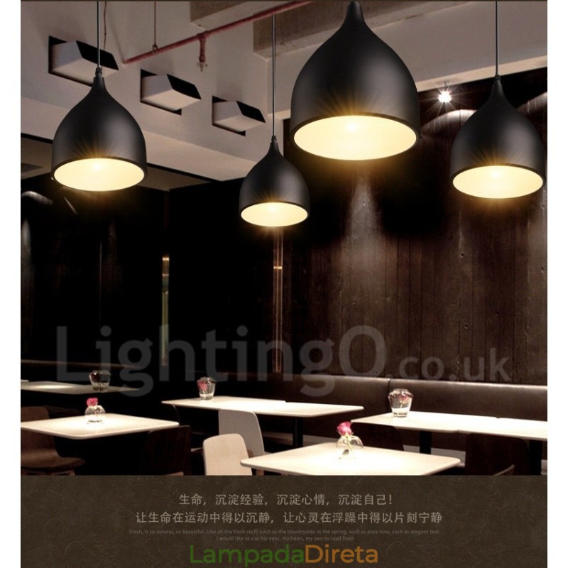 Luminária pendente moderna contemporânea de 1 luz