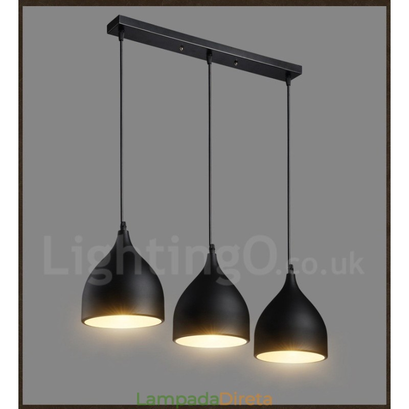 Luminária pendente moderna contemporânea de 1 luz