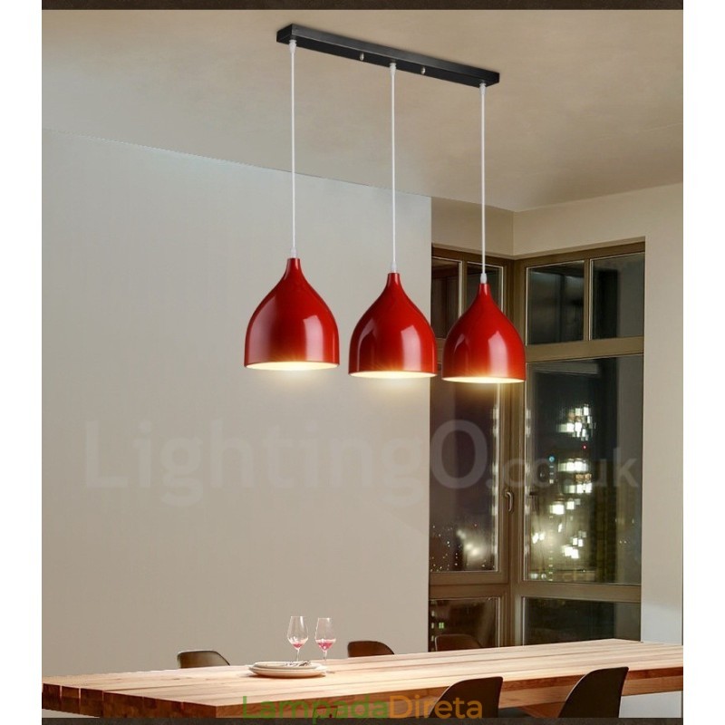 Luminária pendente moderna contemporânea de 1 luz