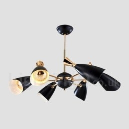 Lustre moderno contemporâneo de 6 luzes