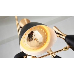 Lustre moderno contemporâneo de 8 luzes