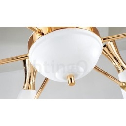 Lustre moderno contemporâneo de 8 luzes