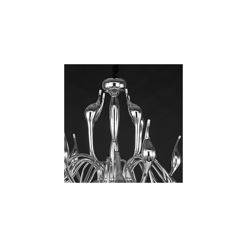 Lustre moderno 18 luzes G4 acabamento cromado