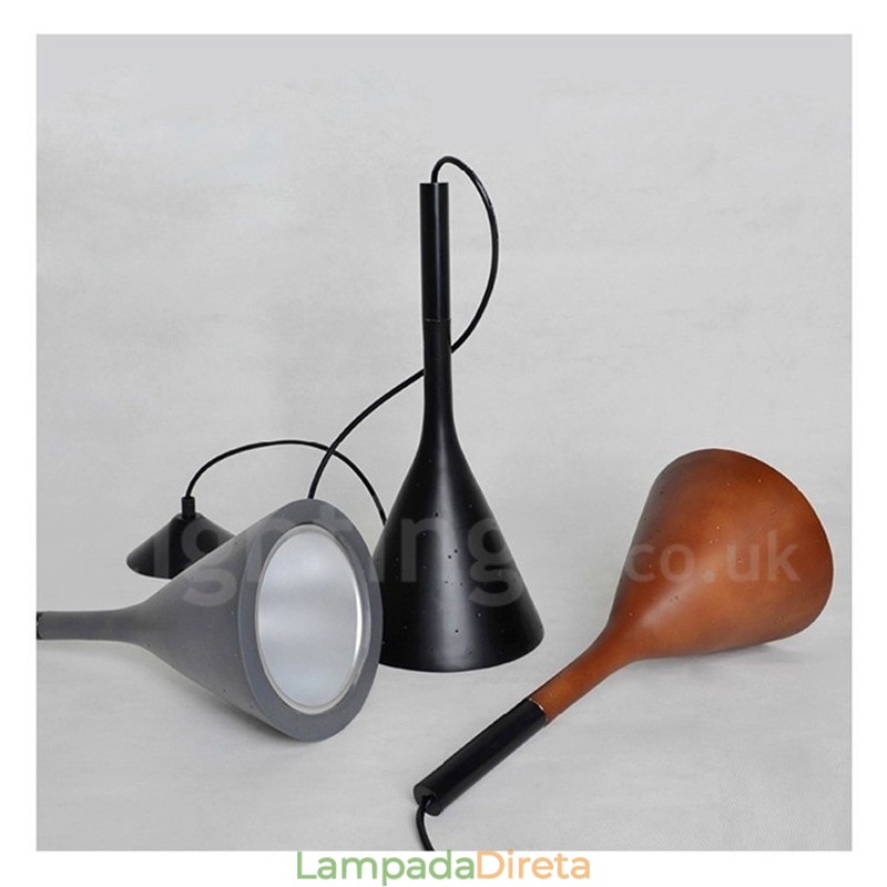 1 Luz Vintage Concrte Pendant Light