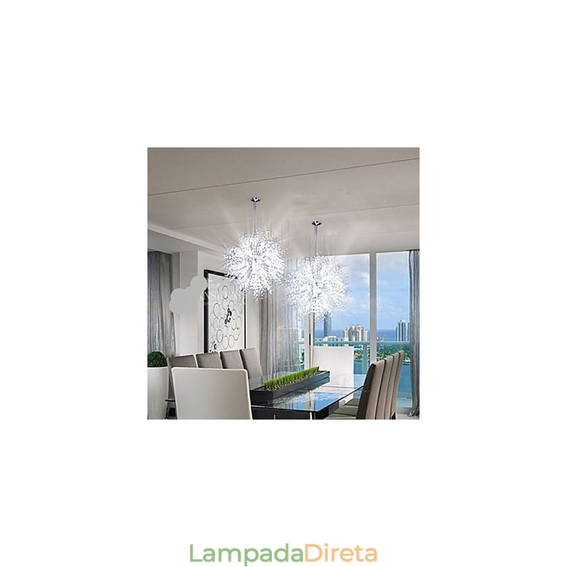Lâmpadas de dente-de-leão Luminária pendente de bola de estrela