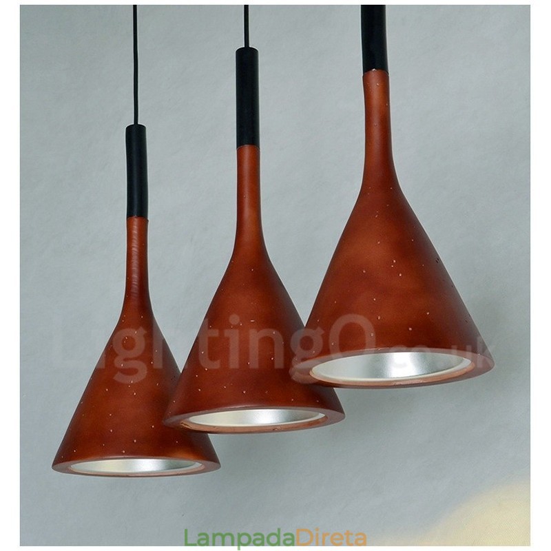 1 Luz Vintage Concrte Pendant Light