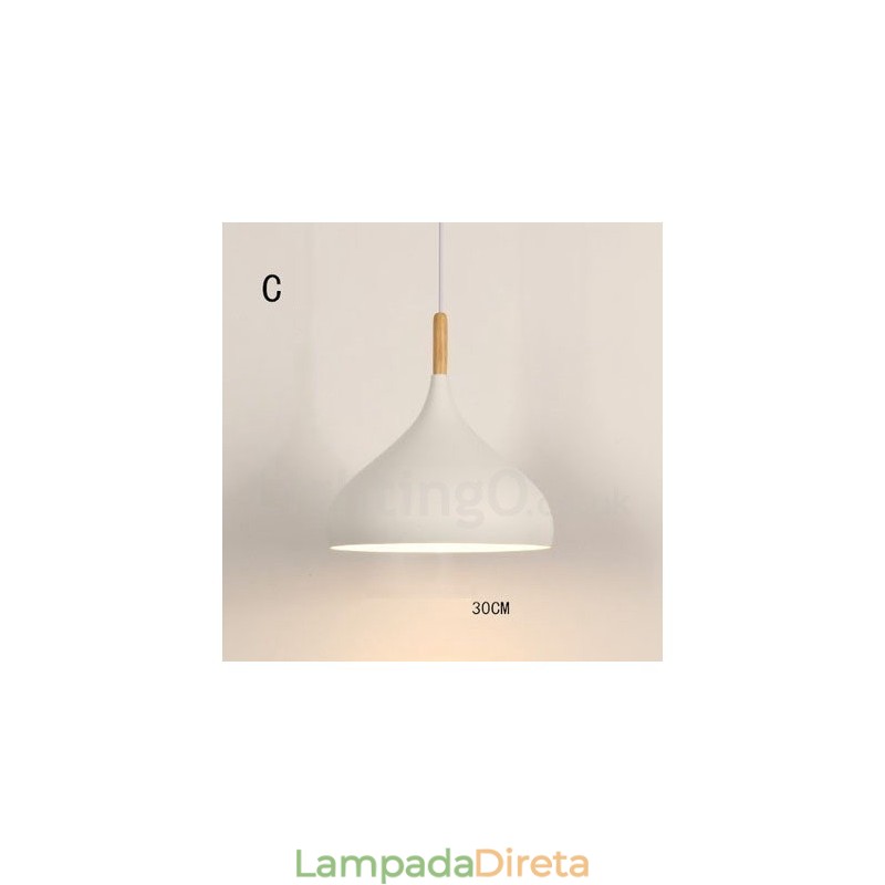 Luminária pendente moderna contemporânea de 1 luz