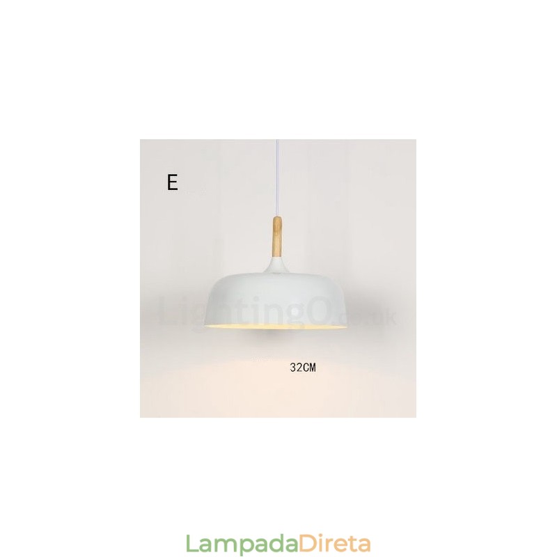 Luminária pendente moderna contemporânea de 1 luz