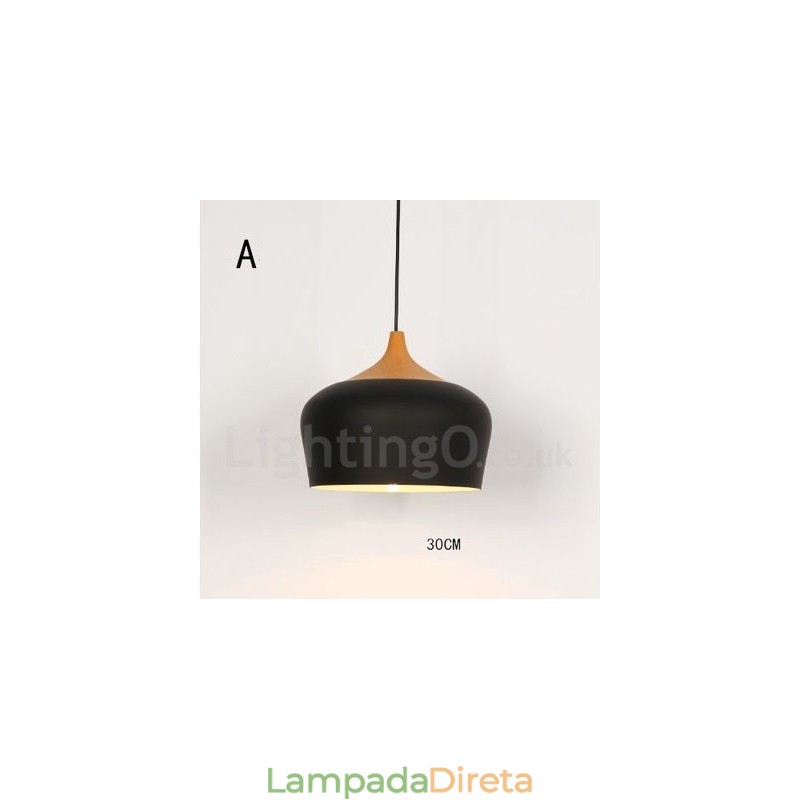 Luminária pendente moderna contemporânea de 1 luz