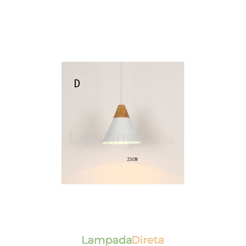 Luminária pendente moderna contemporânea de 1 luz