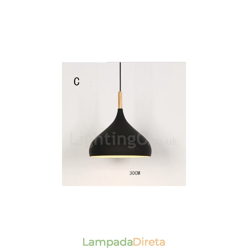 Luminária pendente moderna contemporânea de 1 luz