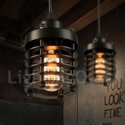 1 Luz Retro Vintage Cobre Pendente Luz
