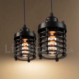 1 Luz Retro Vintage Cobre Pendente Luz