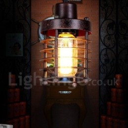 1 Luz Retro Vintage Cobre Pendente Luz
