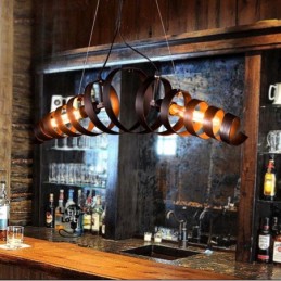 Lâmpada de ferro retrô Lustre moderno minimalista estilo industrial
