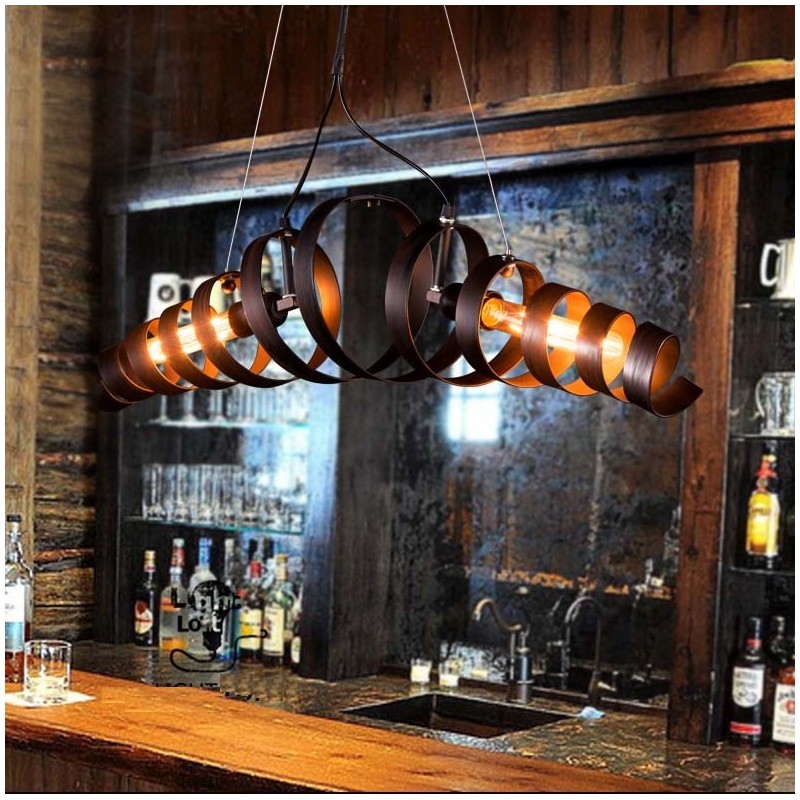 Lâmpada de ferro retrô Lustre moderno minimalista estilo industrial