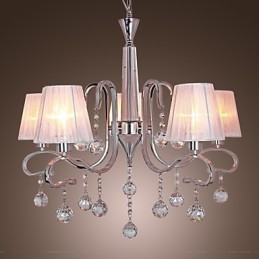 Lustre moderno contemporâneo de cristal galvanizado